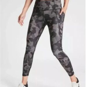 Athleta Gray & Brown high -Waist Leggings